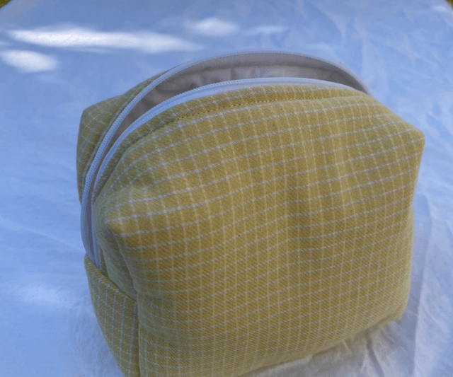 Petite trousse - Vichy jaune