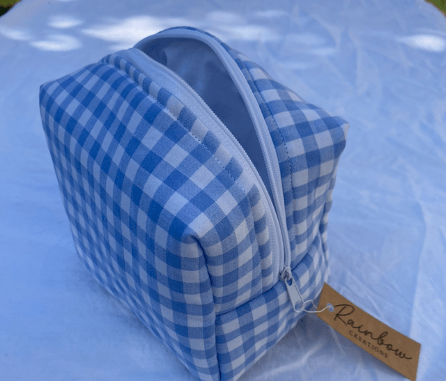 Petite trousse - vichy bleu