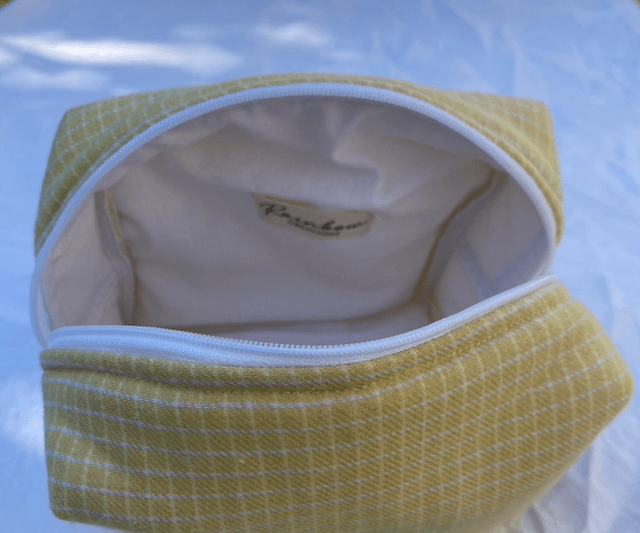 Petite trousse - Vichy jaune