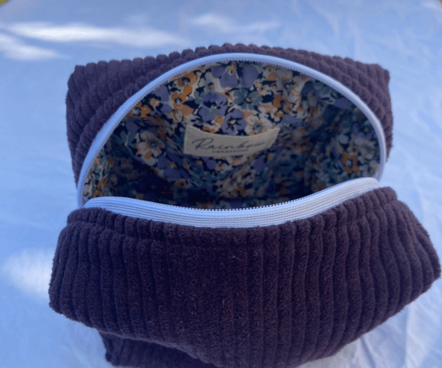 Petite trousse - Violette côtelé 
