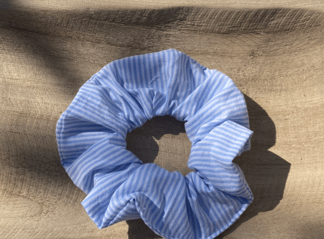Chouchou rayé bleu