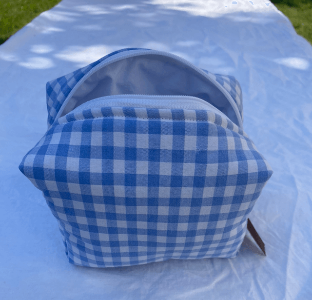 Petite trousse - vichy bleu