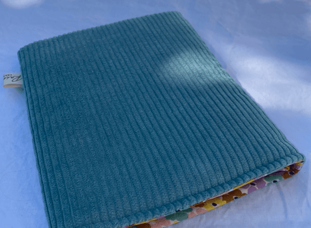 Housse de livre - Bleue fleurie